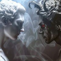 Duality of human nature – good vs evil shadow