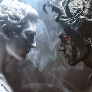 Duality of human nature – good vs evil shadow